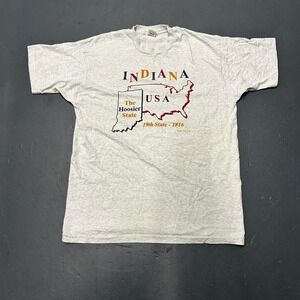 Vintage 90s single stitch Indiana the Hoosier state graphic Tshirt